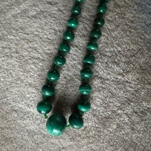 Natural malachite neckless